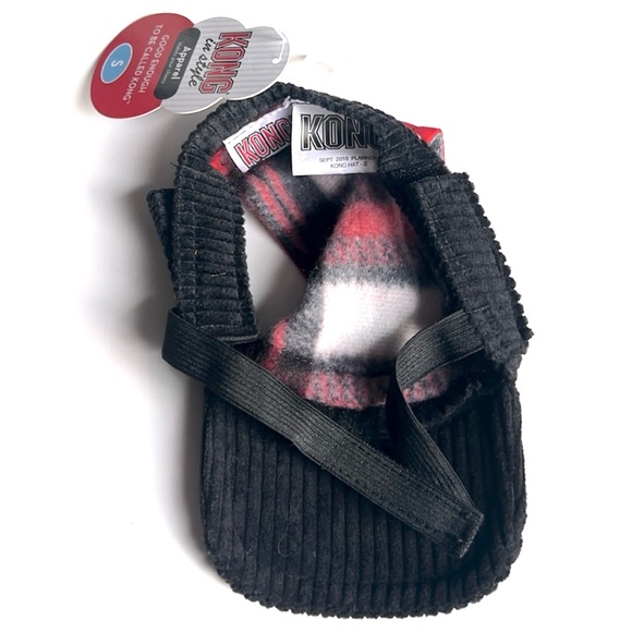 NWT KONG Red & Black Hat Animal Apparel, size Small - Picture 2 of 2